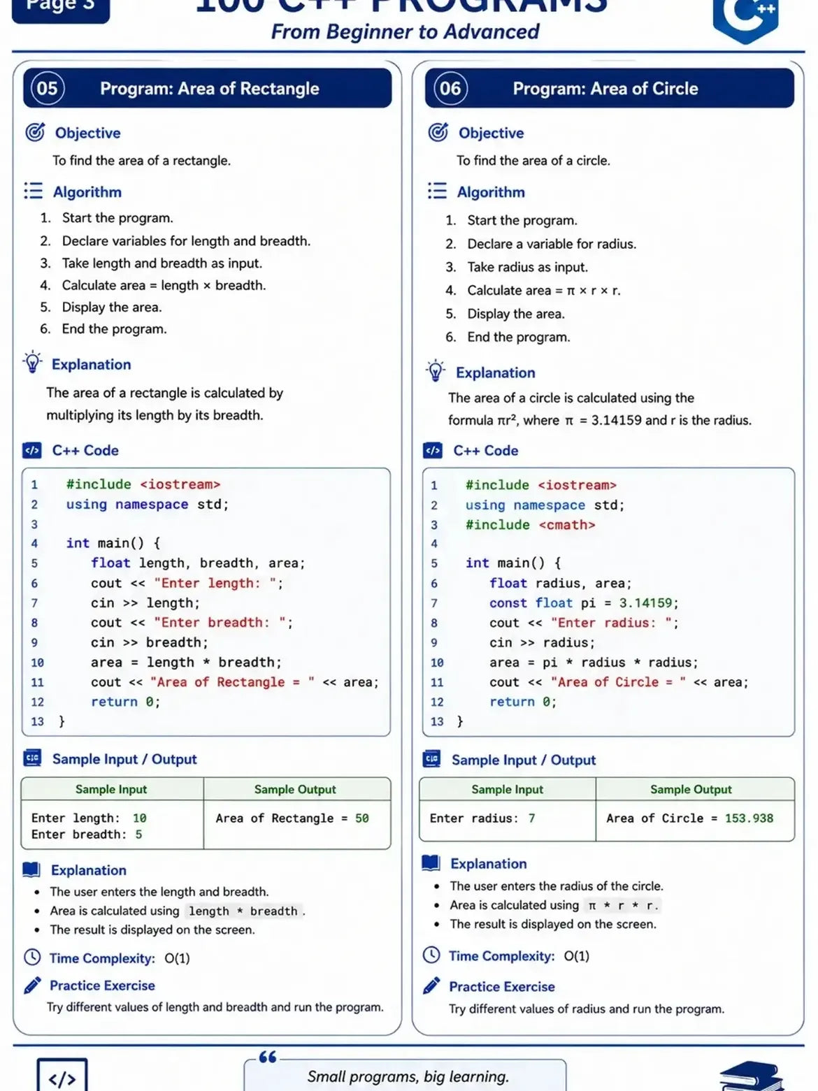C++ 100 PROGRAMS