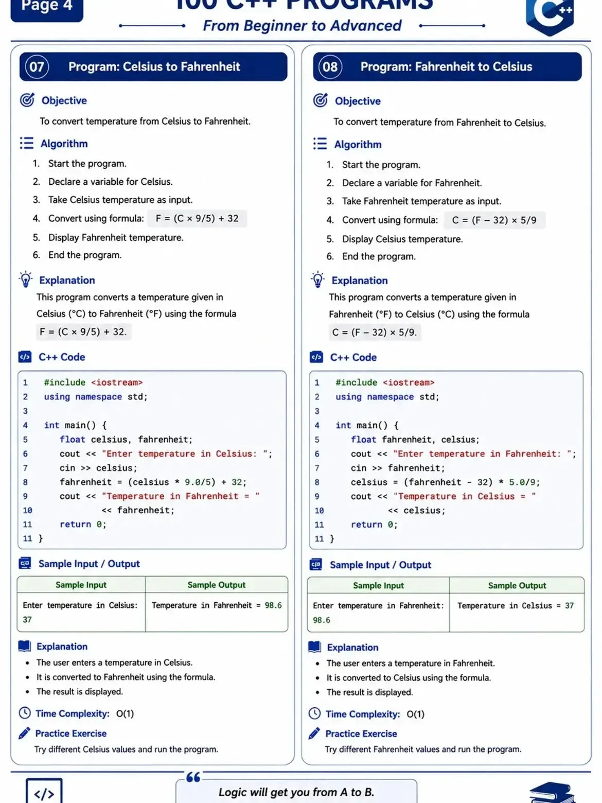 C++ 100 PROGRAMS