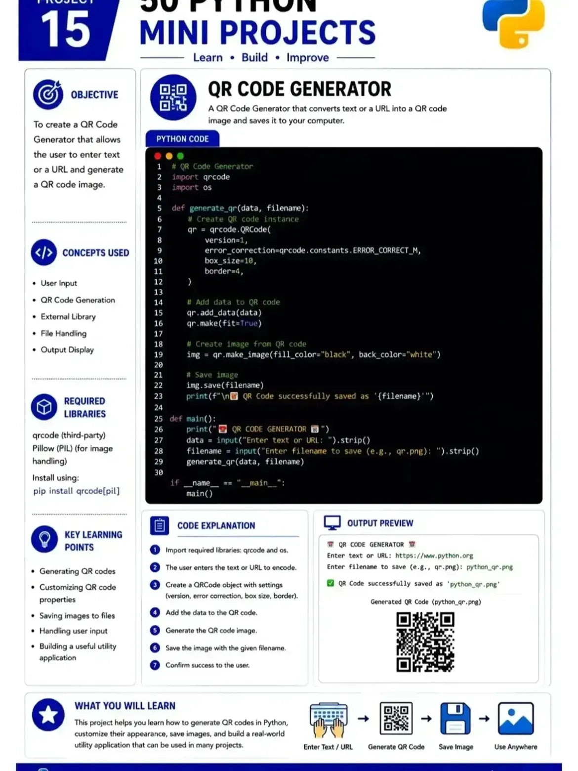 PYTHON 50 MINI PROJECTS
