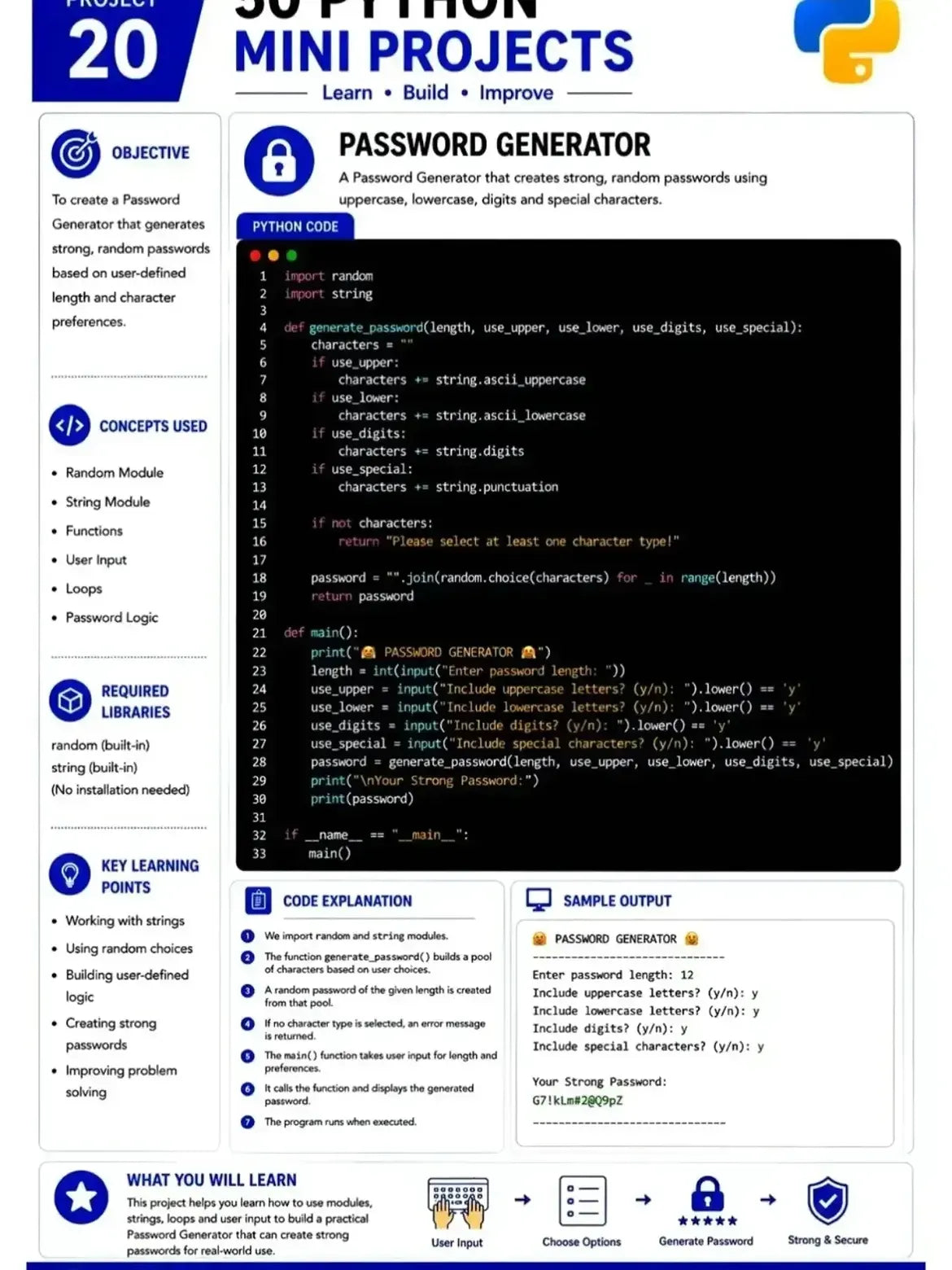 PYTHON 50 MINI PROJECTS